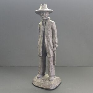 Vintage Cowboy  statue Signed Tim Jackson Wild West Very Old And Rare *READ*